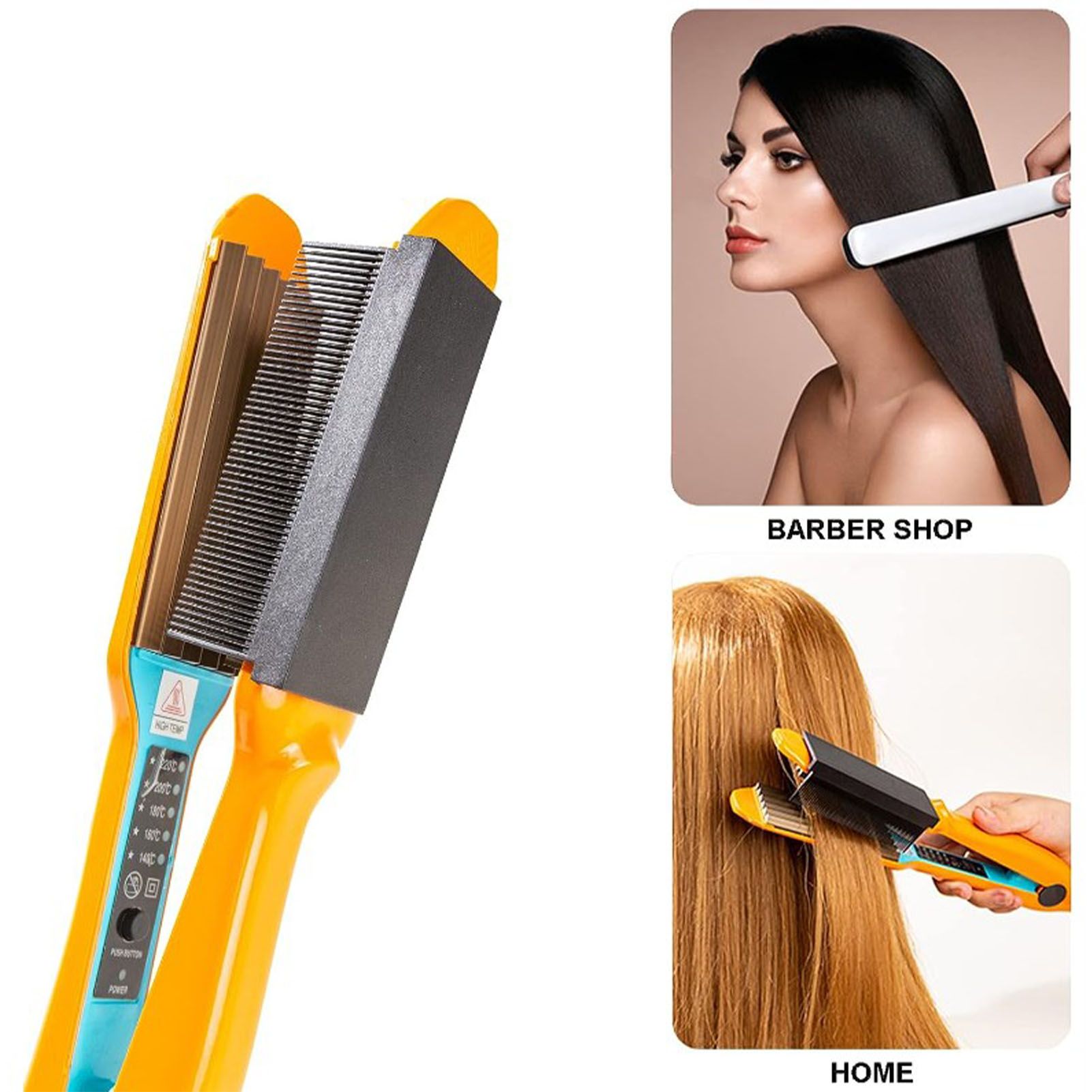 Flat Iron Comb Straightening Comb Attachment Plastic DIY Comb Accessory for Women Salon Hair Style Home Black โ image 5