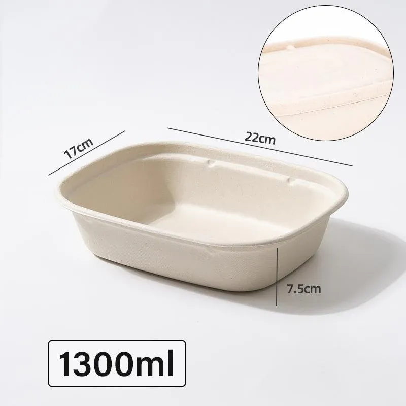 100X Food Preparation Burger Storages Cake Packaging Box Lunch Boxes - 1300ml-Primary โ image 5