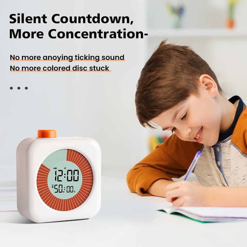 Digital Visual Timer 3-in-1 Clock Alarm Countdown for Kids and Home, Pink, 60 Min โ image 5