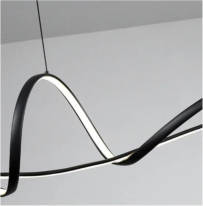 BAMDECOR A210 Modern LED Linear Pendant Lights with Dimmable LED and Adjustable Hanging Length 120cm -Black โ image 5