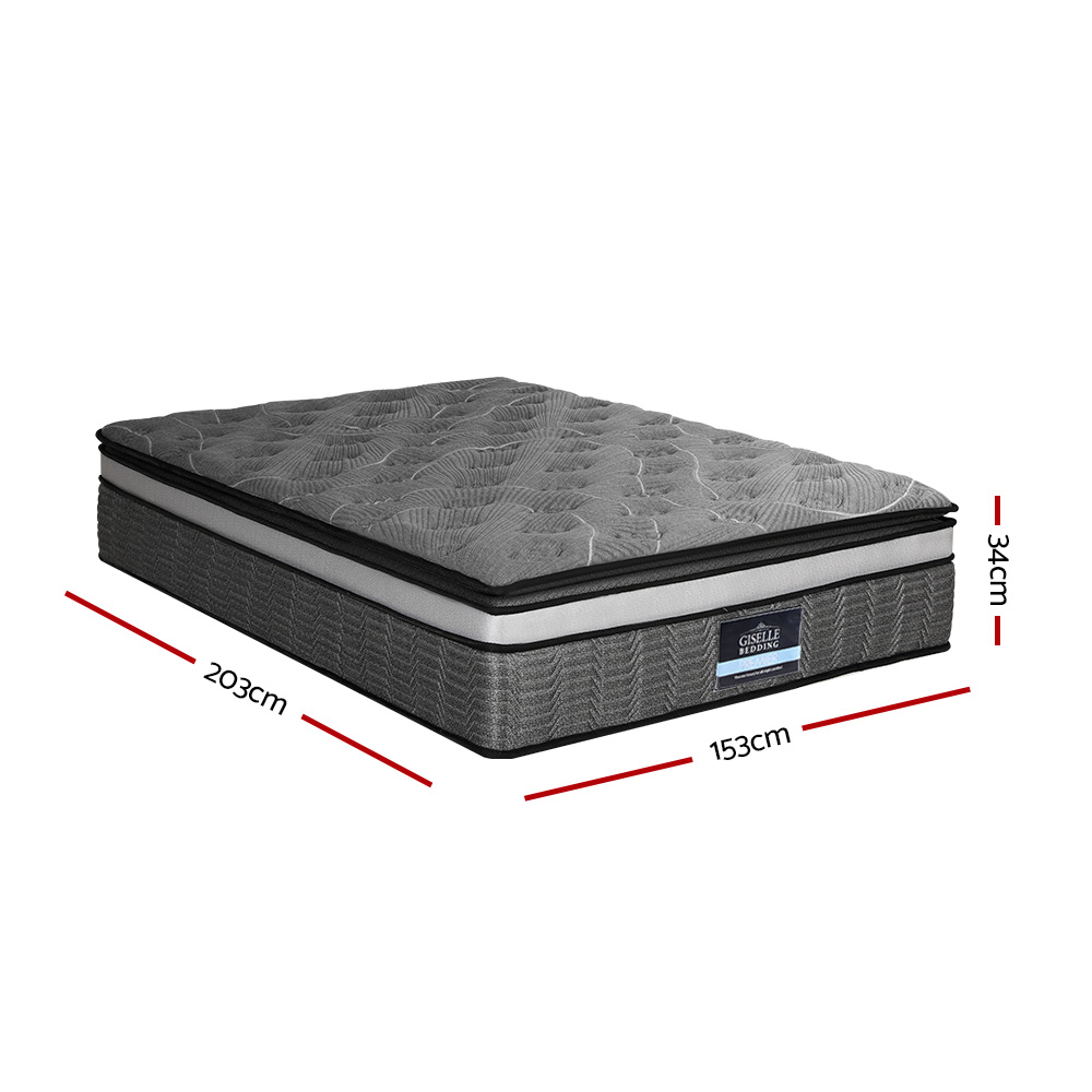 Giselle Bedding 34cm Mattress Double Layer Pocket Spring Queen — image 3