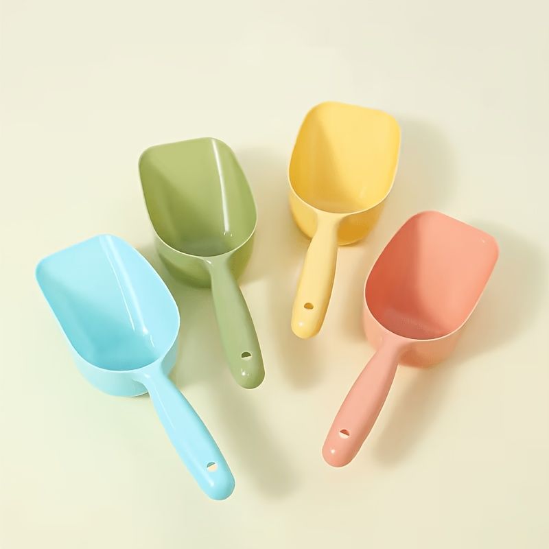 4-Piece Set Colored Plastic Shovels, Random Colors, Multi-Functional for Pet Feeding, Kitchen, Garden & Outdoor โ image 2