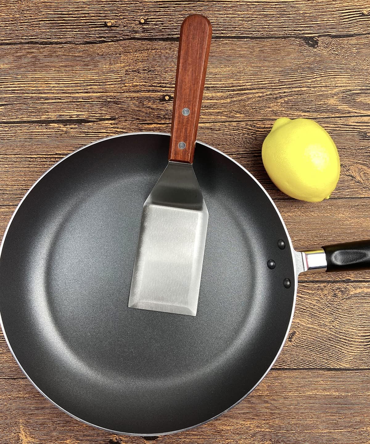 Metal Spatula for Cast Iron Skillet Grill Stainless Steel Spatula for Burger, Fish Turner Griddle Spatula, Spachulas Egg Flipper, Flat Top Metal Spatula for — image 5