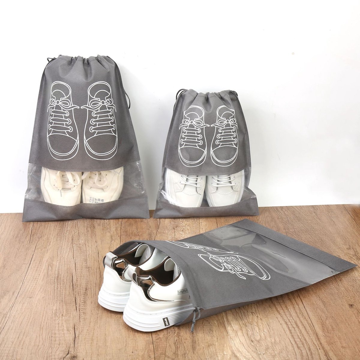 Shoe Storage Bags 5-piece – Non-woven, 36x45 cm, home/travel — image 2