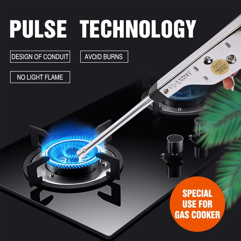 2x 270mm Barbecue igniter All-Metal Battery-Free Pulse Kitchen Camping Barbecue โ image 6