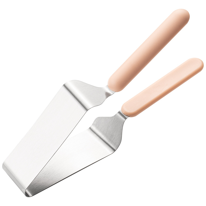 Stainless Steel Triangle Cake Divider Tongs with Wooden Handles for Even Cake Slices, Desserts, Pastries and Serving