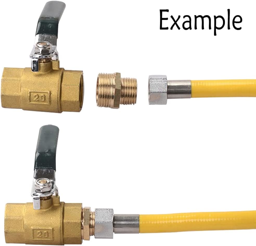 3/4" GHT Male x 1/2" NPT Male Brass Pipe Fittings Hex Nipple Adapter(Pack of 2) — image 6