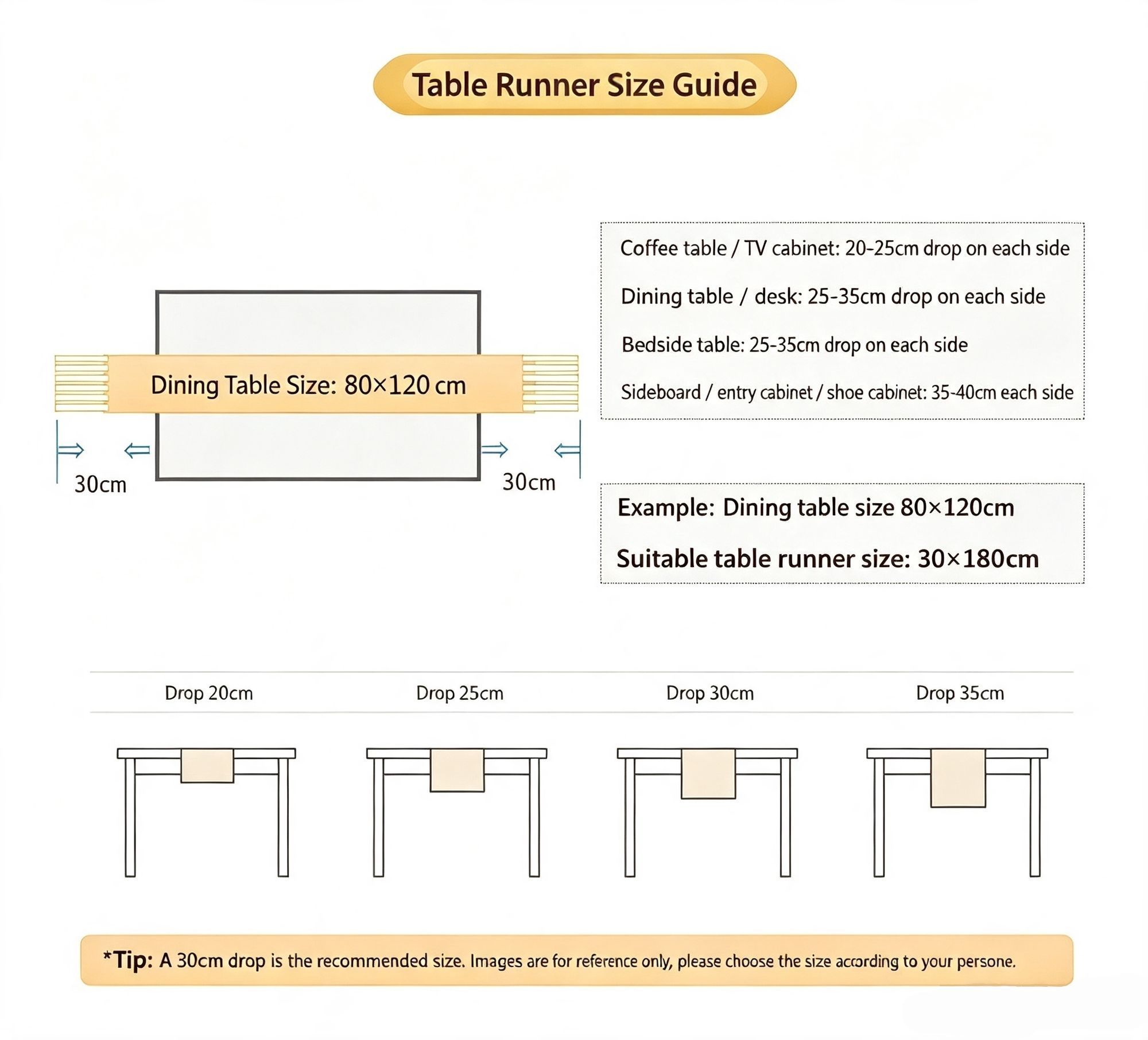 Christmas Decorative Table Runner, Long Dining Table Mat, 33*180cm, Pattern 05 ā image 2
