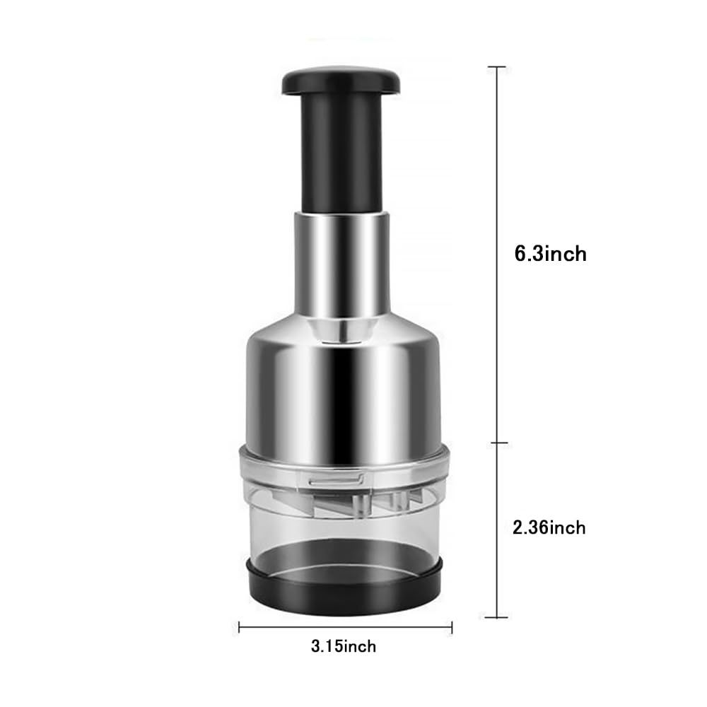 Stainless Steel Garlic Press Easy Clean Disassemble Push-Type Garlic Press Cut Garlic Carrots Meat Multifunctional Tool 2PCS โ image 2