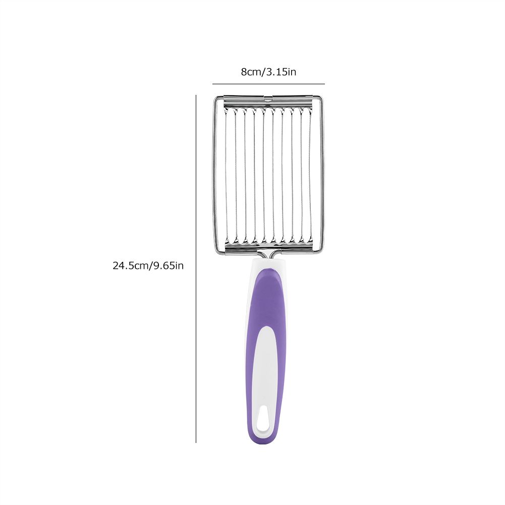 Stainless Steel Luncheon Meat Cutter Ham Fruit Tomato Kitchen Soft Food Cutting Tool (Purple) โ image 5
