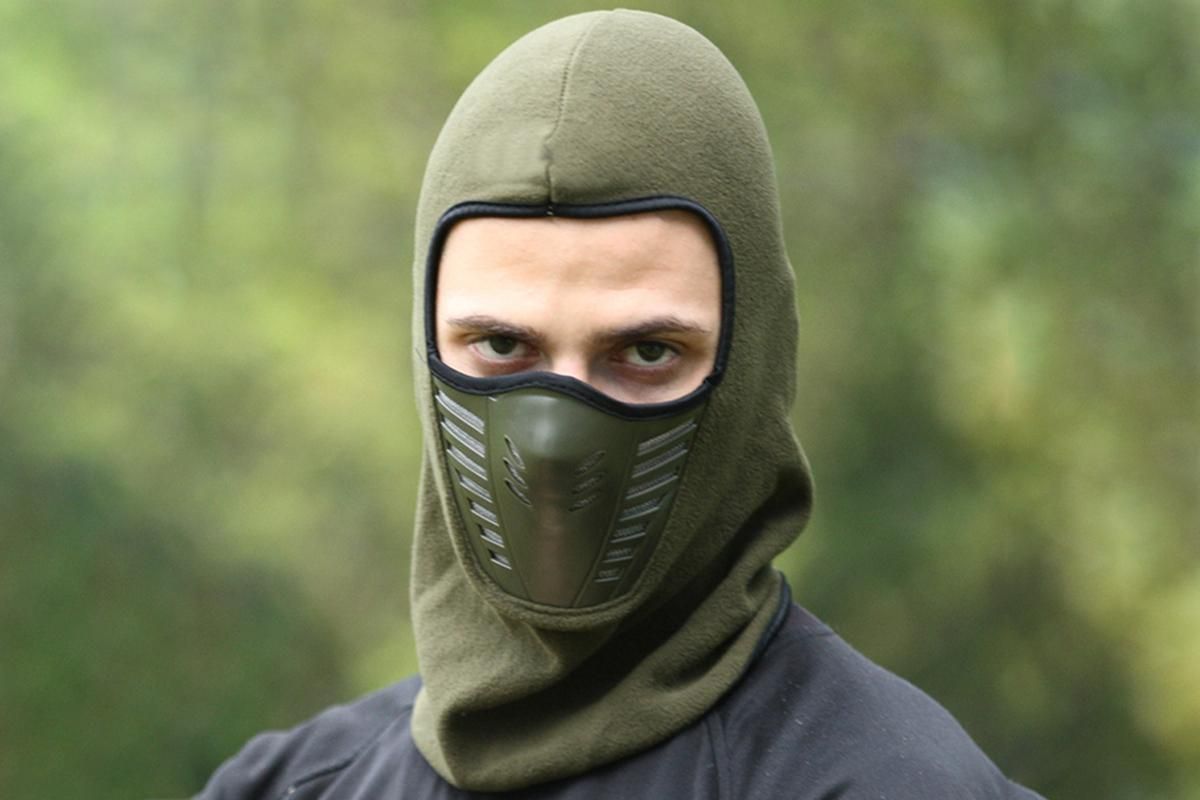 Motorcycle Mask Thermal Face Mask Balaclava Ski Mask -Army Green — image 2