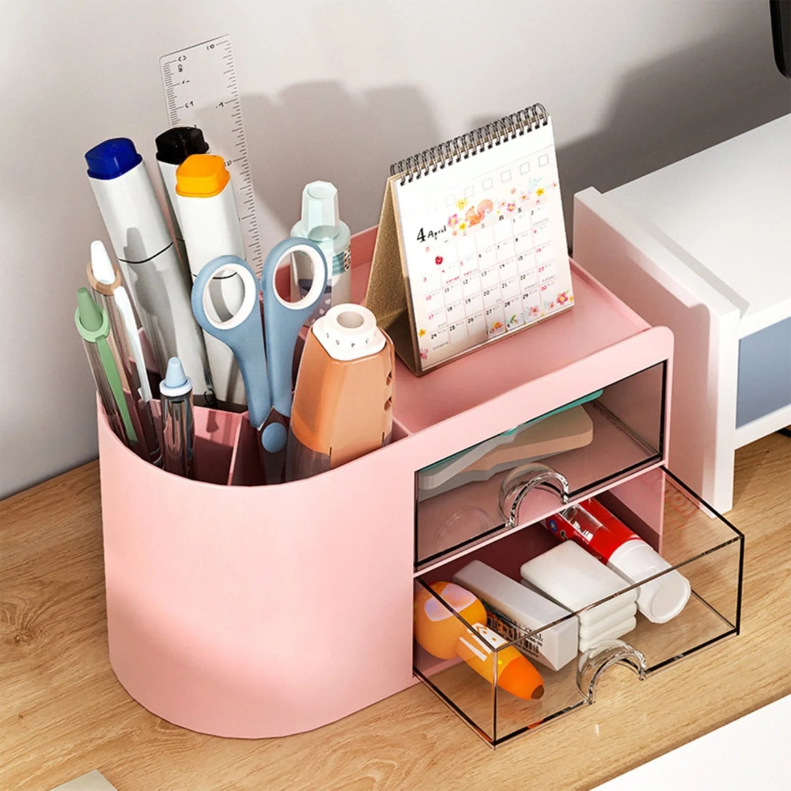 Rectangular Empty torage Box, Plastic Pencil Case, Clear Storage Container for Pencil,Crayon,Sticker,Cosmetics, 1 Pcs, 5.24x2.44x0.98 7.08x3.74x4.13 White โ image 6