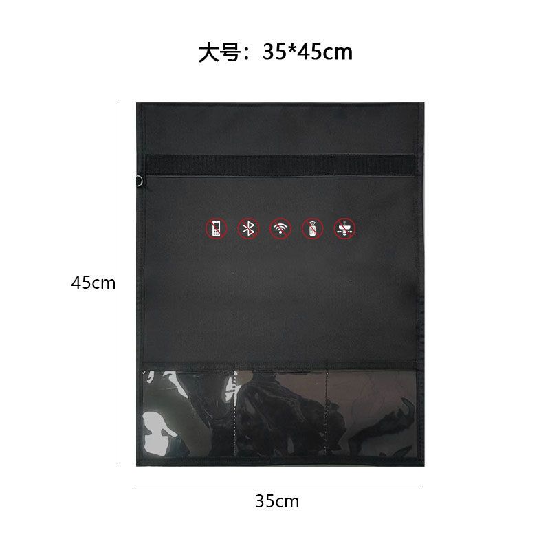 Large Black Car Key Signal Blocking Pouch, Faraday Bag Signal Blocking Sleeve, Anti-Theft Anti-Radiation Protection for Key Fob Devices โ image 2