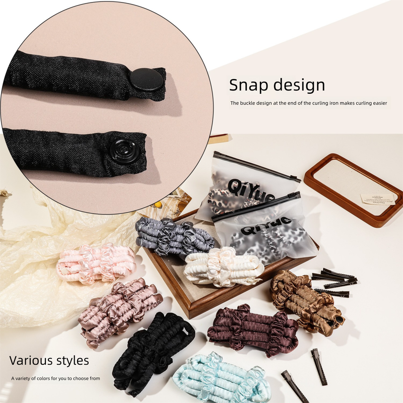 2-PCS White Heatless Hair Curler Set Extra Long Overnight Soft Ribbon for Natural Big Waves Damage-Free Professional Home Styling Solution for Local Women โ image 3