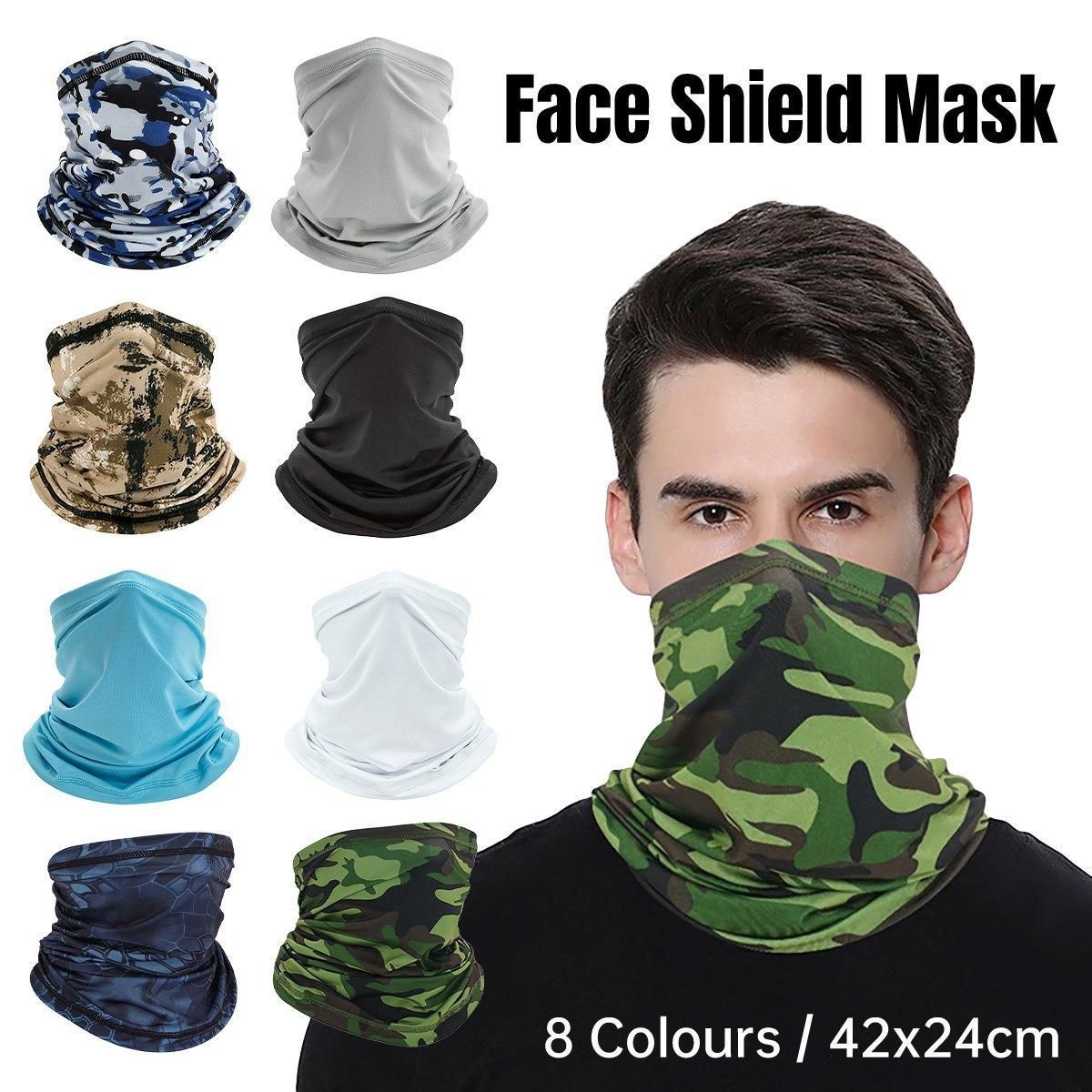 Sunblock Ice Silk Breathable Bandana Bib Face Scarf Fishing Biker Sport Headgear - Camouflage Green โ image 2
