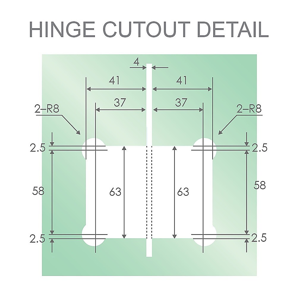 180 Degree Brass Glass to Glass Shower Door Hinge in White — image 5