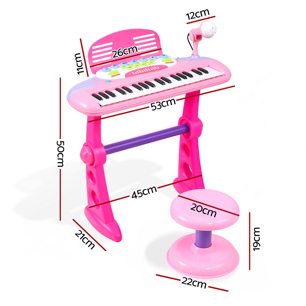 Keezi Kids Piano Keyboard 37 Keys Electronic Musical Instrument Set w/ Stool Microphone โ image 2
