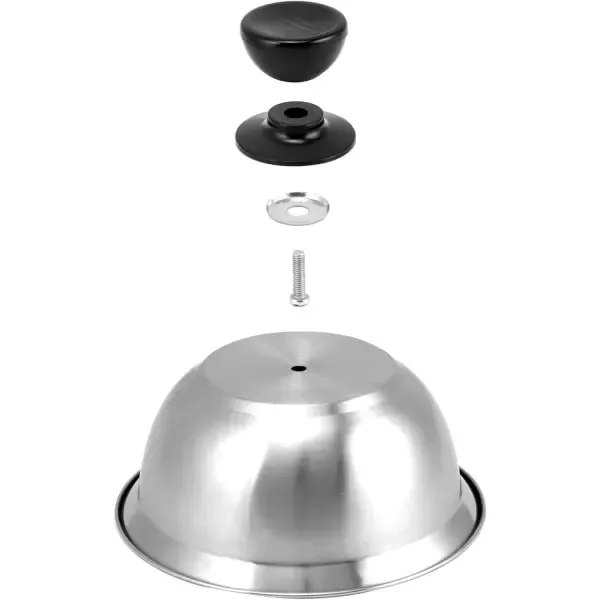 3 Pack Stainless Steel Burger Melting Domes, Heat Retaining Grill Covers for Hamburgers, Sandwiches and Outdoor BBQ, 16 × 10 cm — image 4