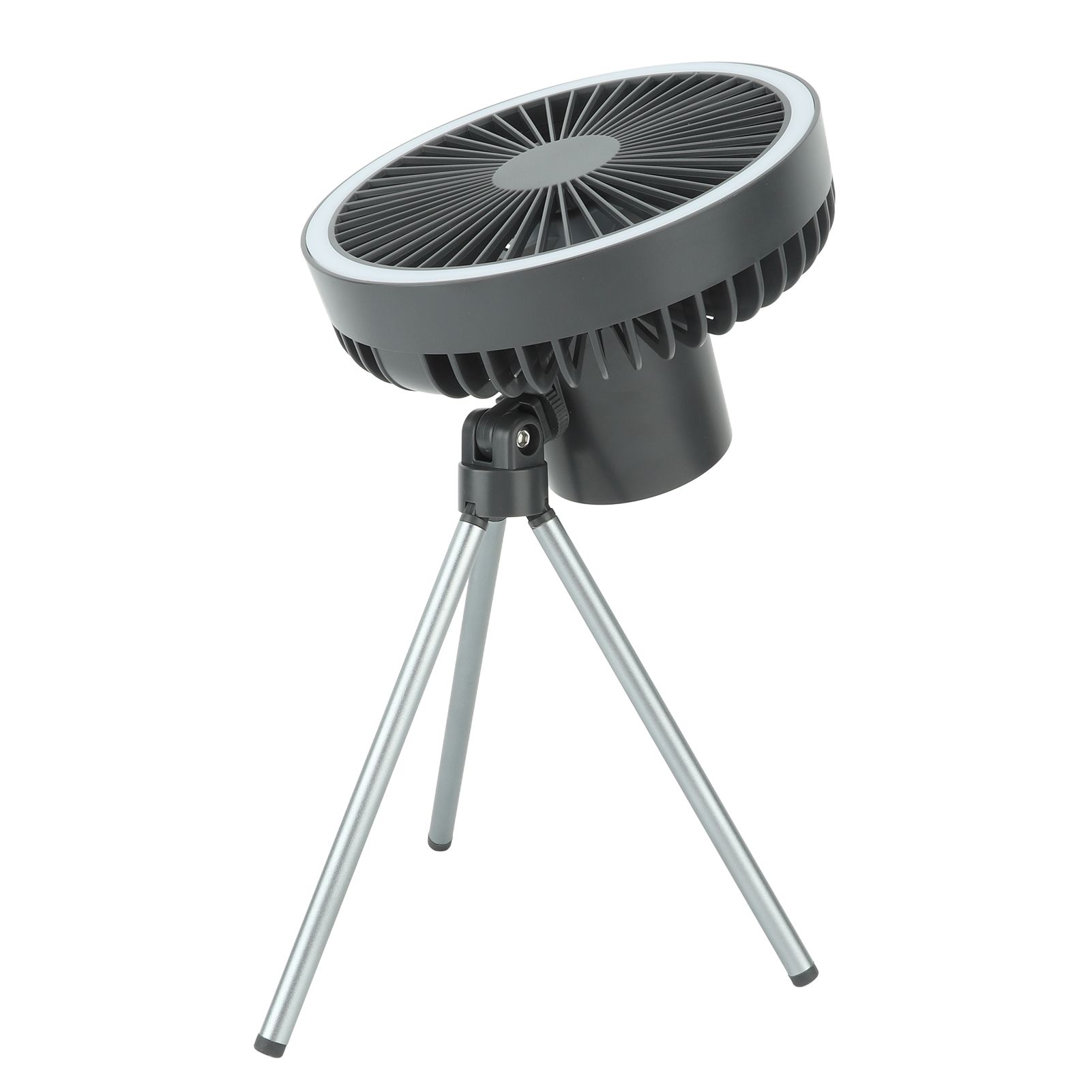 10000mAh USB Tripod Camping Fan Outdoor Portable Camping Fan with Light Power Bank Gray โ image 3