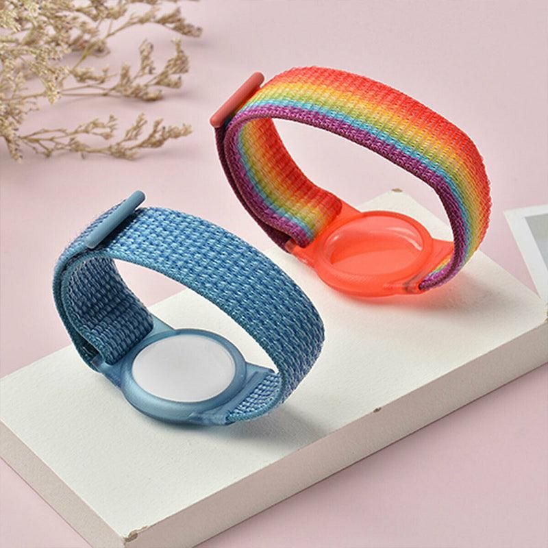For Apple Airtag Case Protective Cover Wristband Nylon Air Tag Band Anti-Lost S Size - Black — image 5