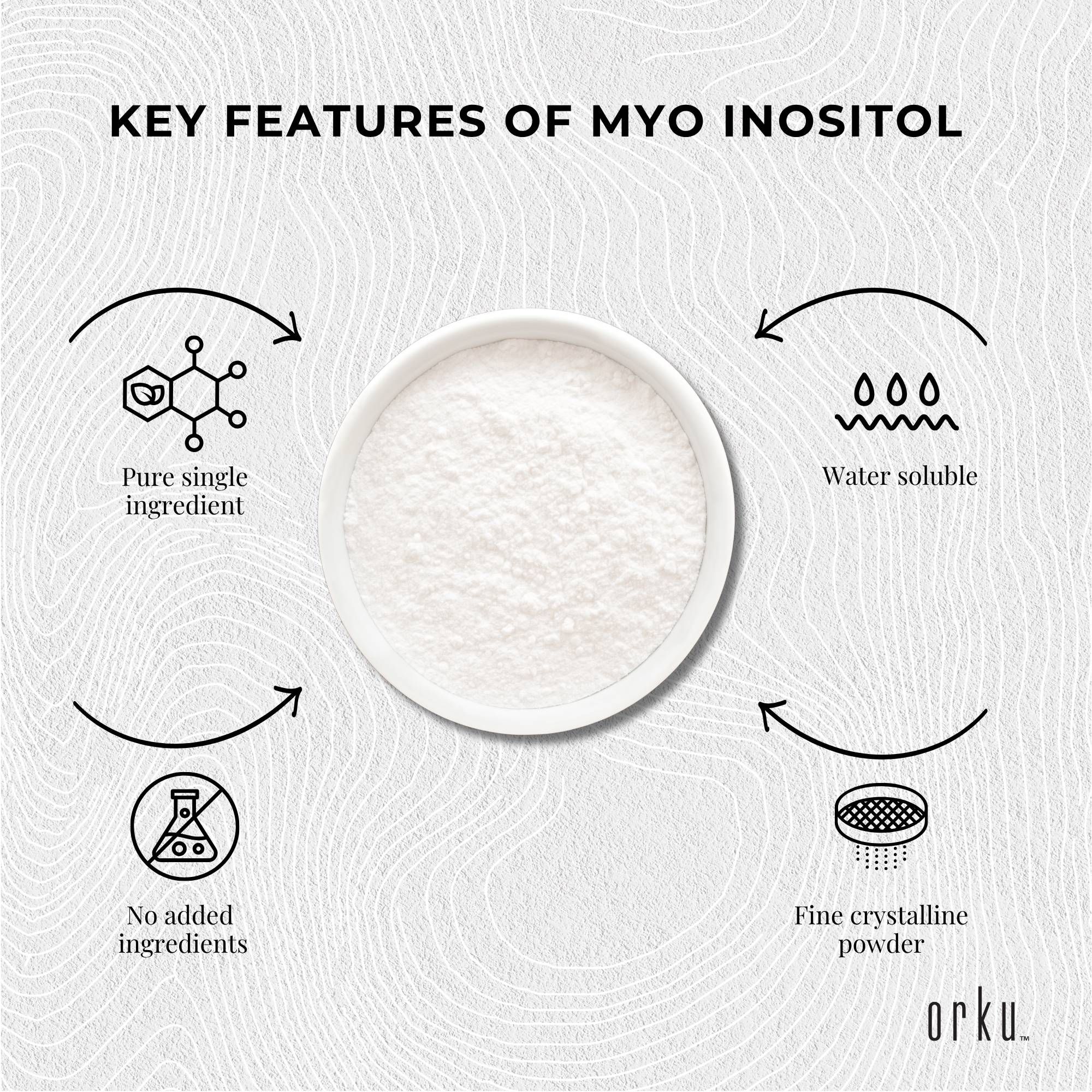 Orku 3.5Kg Myo Inositol Powder Tub - USP Grade High Purity Unflavoured โ image 6