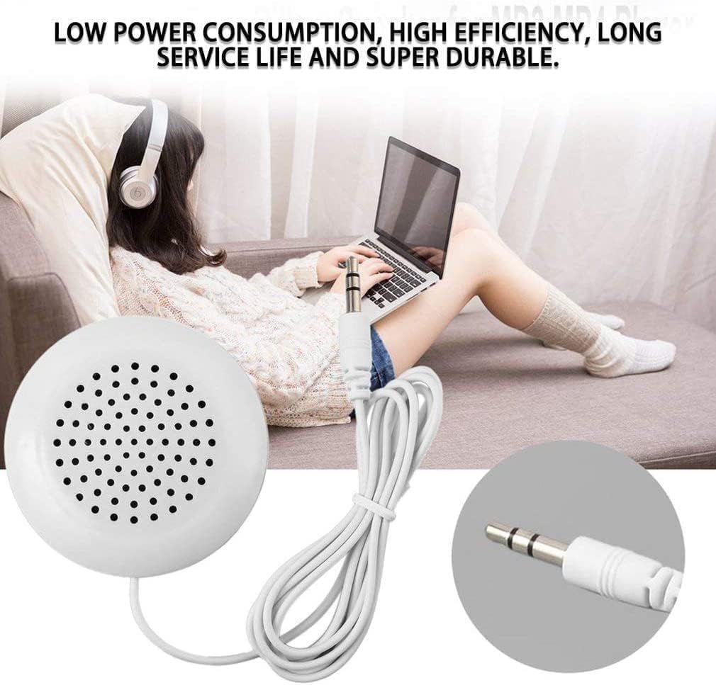 Pillow Speaker, Portable 3.5mm Mini Pillow Stereo Outdoor Speaker Player etc,Fine workmanship and exquisite appearance.- White โ image 3