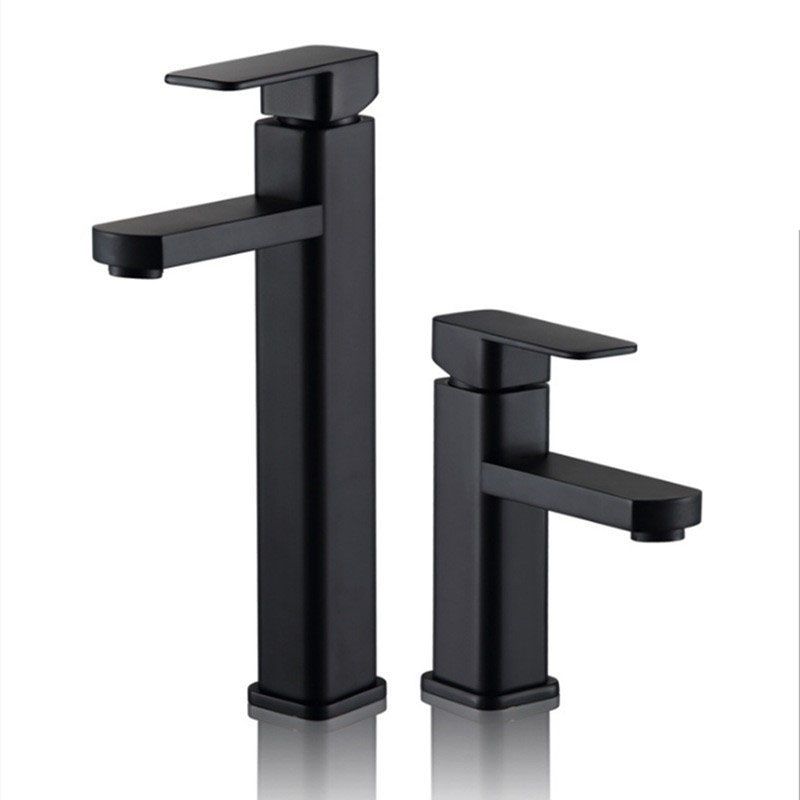 Black Bathroom Faucet Stainless Steel Modern Waterfall Sink Faucet For Home Hotel 2 Hoses — image 6