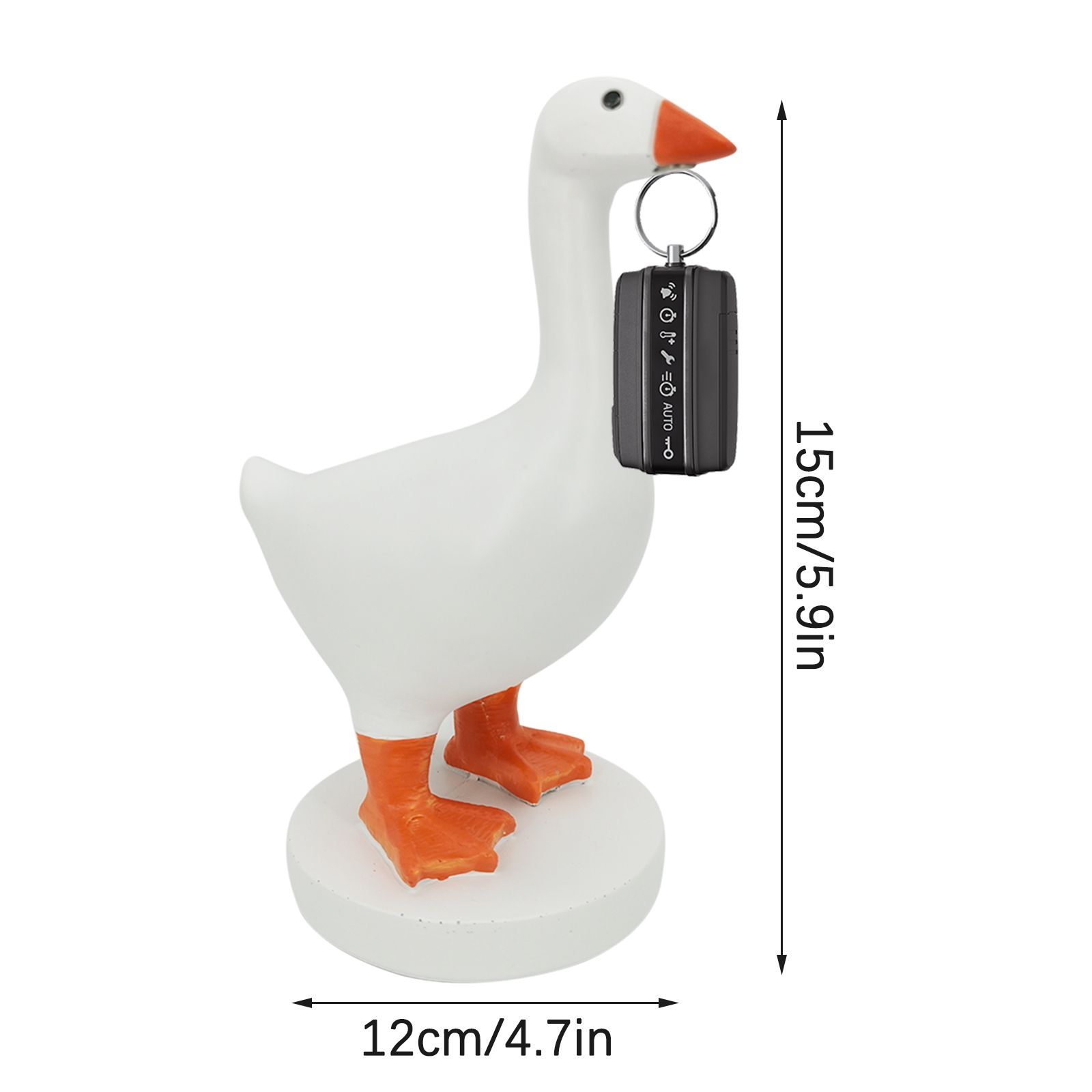 Magnetic Goose Key Holder Statue Cute Resin Key Holder Ornament with Base Home Decor — image 5