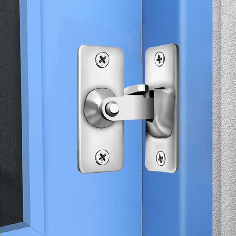 90 Degree Right Angle Stainless Steel Door Lock, Used For Wooden Fences, Doors And Windows, Sliding Doors (Silver) โ image 3