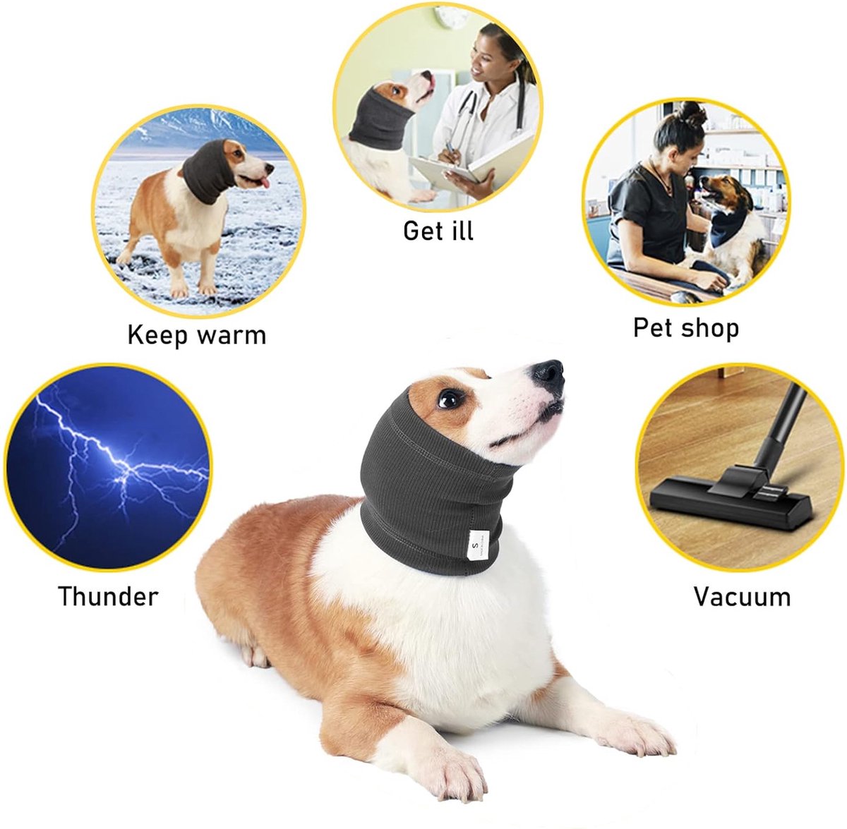 Dog Ear Protector - Dog Ear Protection - Noise-Dampening Dog Headband - Noise-Resistant Dog Neck Collar - Ear Protection For Dogs - Dog Ear Protector — image 5