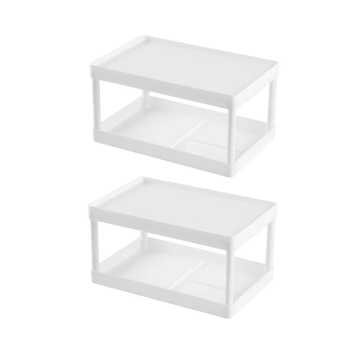 2pcs Desk Organizer Storage Rack Display Shelf for Cosmetic Sundries Files โ image 2