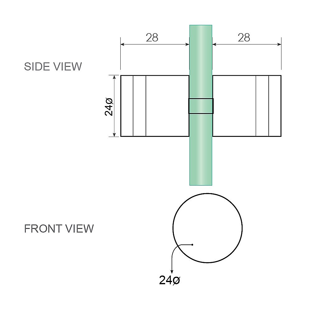 Brass Shower Door Round Knob Handle in Chrome — image 4