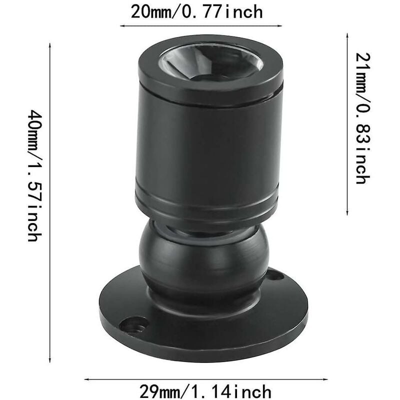 10 X LED Mini Recessed Spotlights, 1Wled Mini Spotlight, With Driver, 100-265V [Energy Class A+] (Black, Cool Light) — image 2