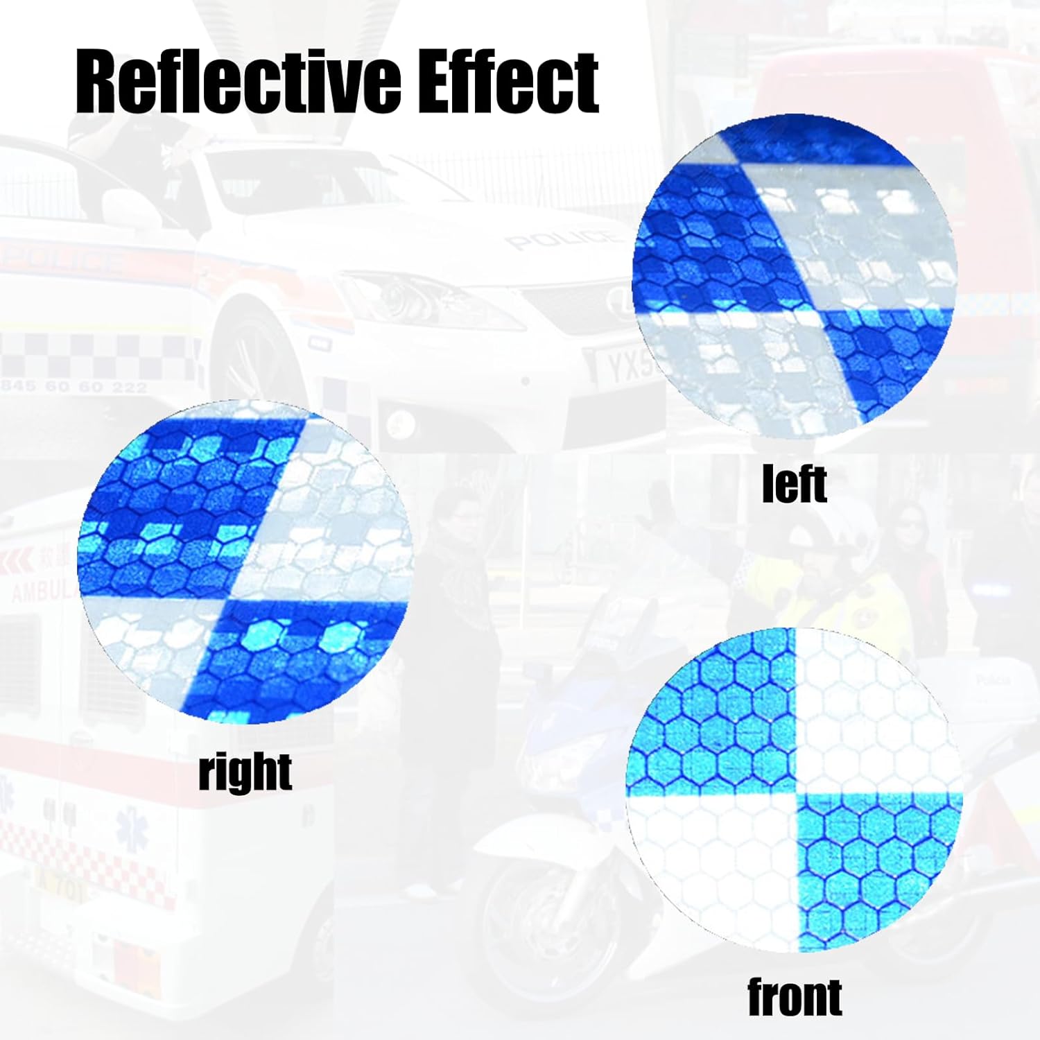 Reflective strips - Reflective tapes - 3 m x 50 mm - Reflective warning tape - Reflective tape - Outdoor - Waterproof - Fluorescent tape - Transport safety — image 3