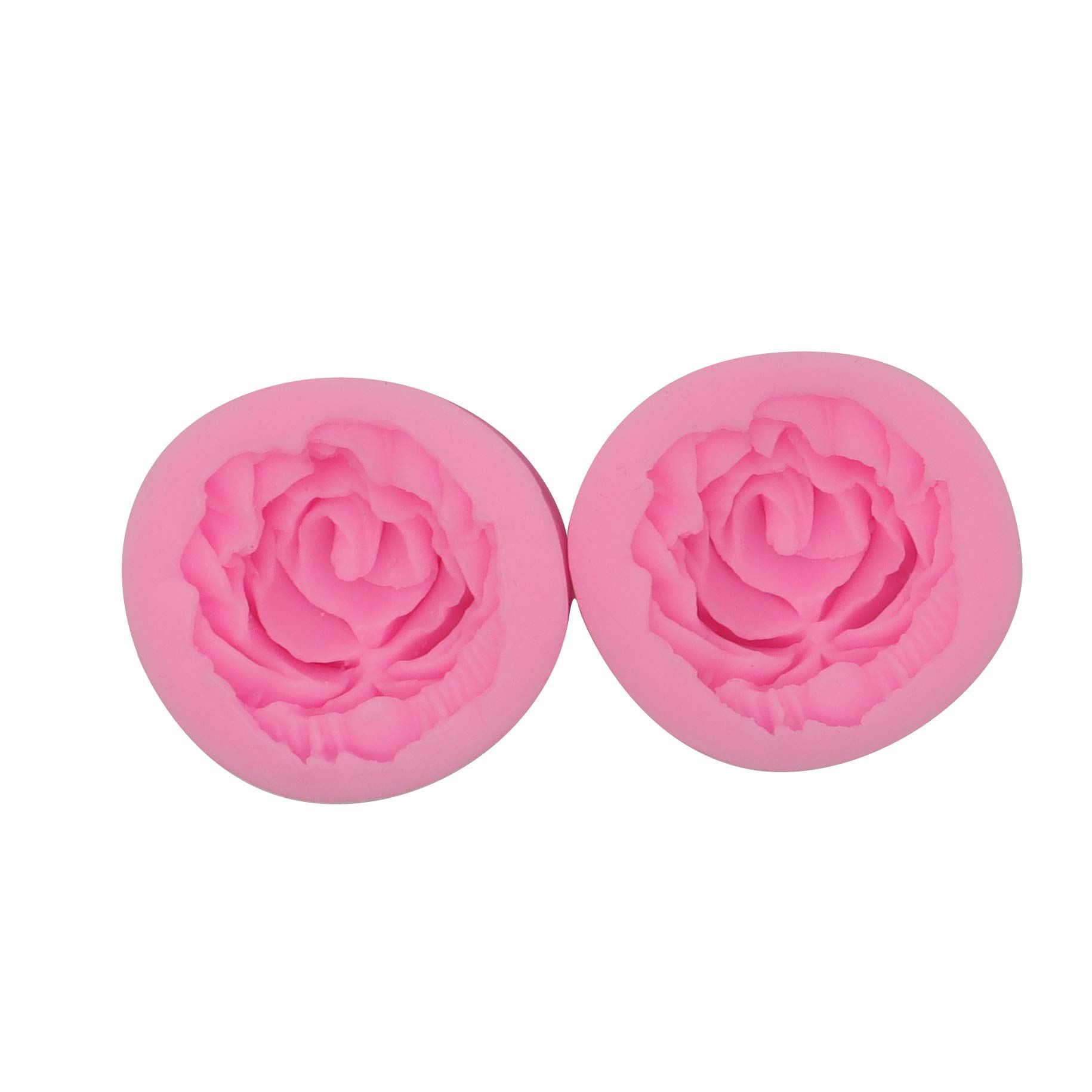 2 Piece 3d Flower Bloom Rose Shape Silicone Molds for Cupcake Dessert Chocolate Jelly Cookie Decor, Jewelry, Pastry, Chocolate — image 3