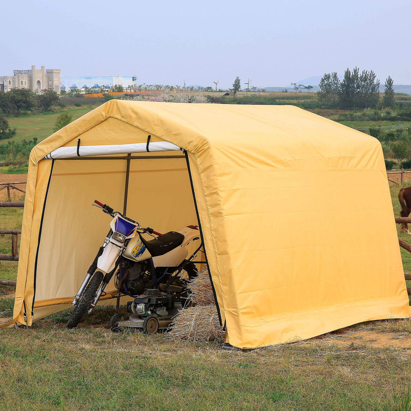 Samland Portable Storage Garage Shelter Size 10x10FT โ image 4
