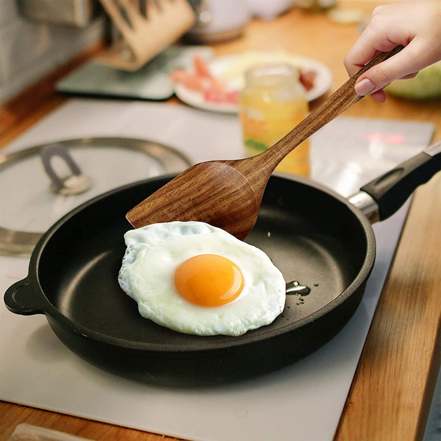Wooden Spatulas Set of 2 30cm Cooking Utensils — image 4