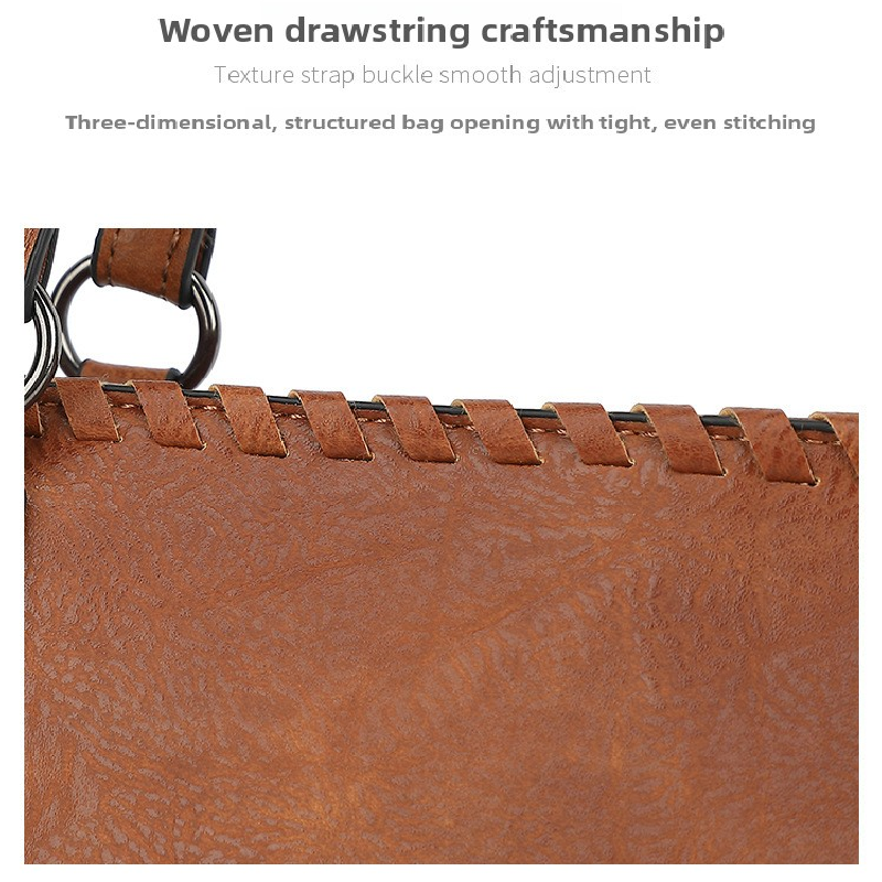 Brown Minimalist Large Capacity Tote Bag with Detachable Pouch – Soft PU Leather Shoulder Handbag for Everyday Use — image 3