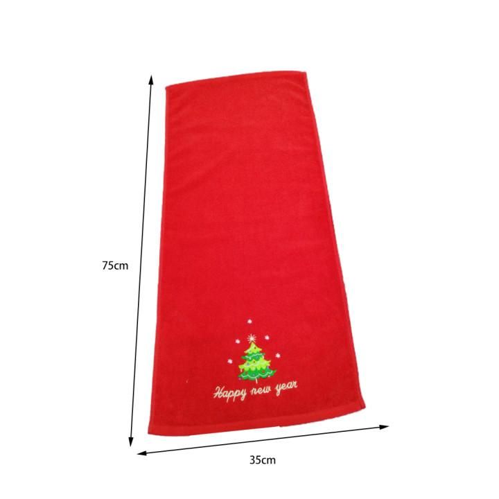 2Pcs Christmas Face Towel Xmas Red Santa Claus New Year Gift Washing Towel Hand Face Cloth Towel for Home Bathroom โ image 6