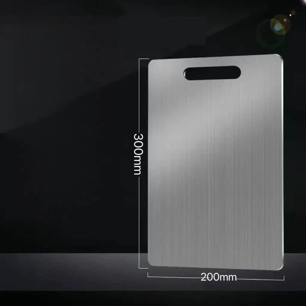 Dual-Sided Stainless Steel Chopping Board - Hygienic & Durable Kitchen Cutting Board for Meat, Veggies & More(20 × 30cm)