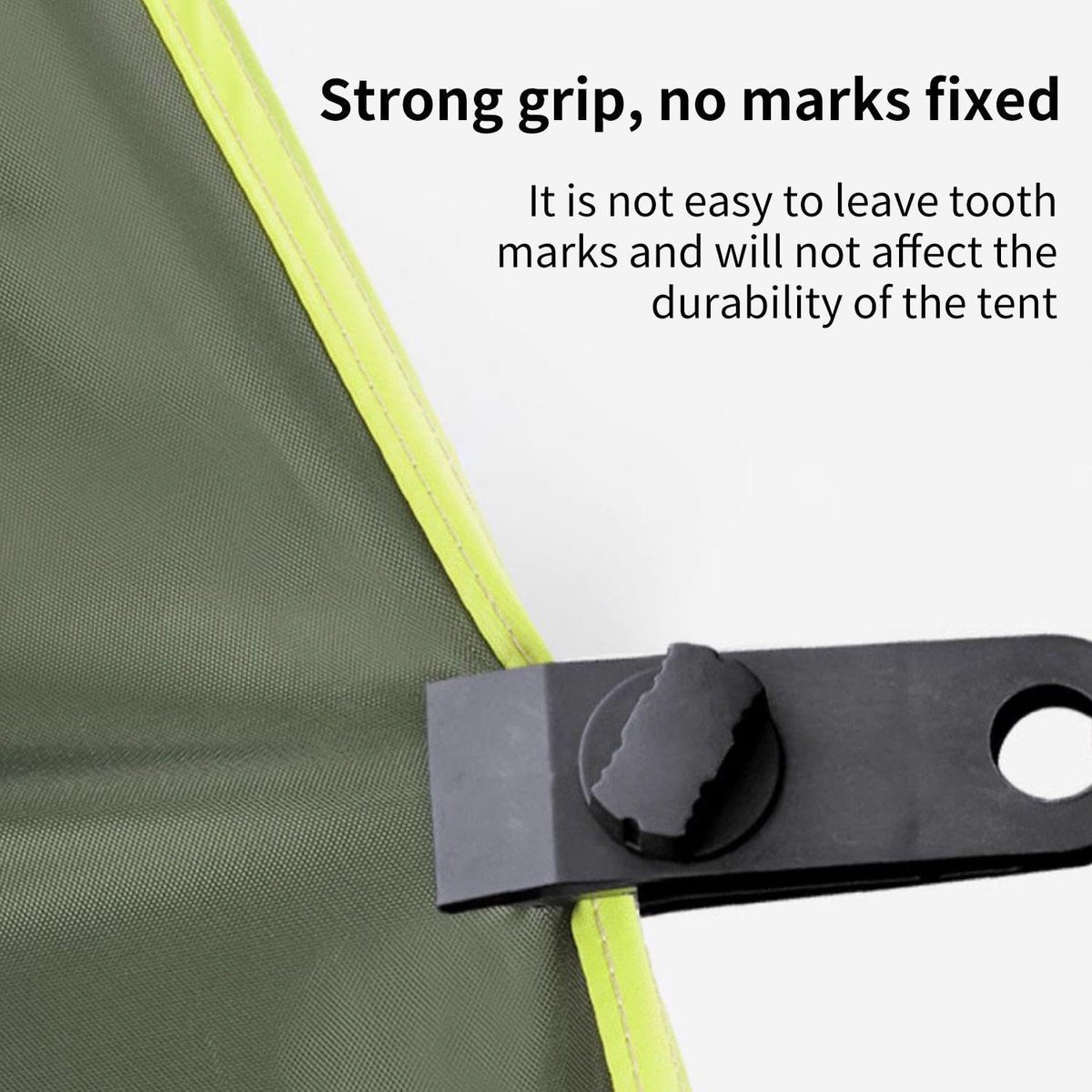 10 pieces - 2.6*8.3*3 cm - tent clips - tarp clips - clips for outdoor awnings - clips for sun sails - clips for tent tarpaulins - awning accessories - black — image 3