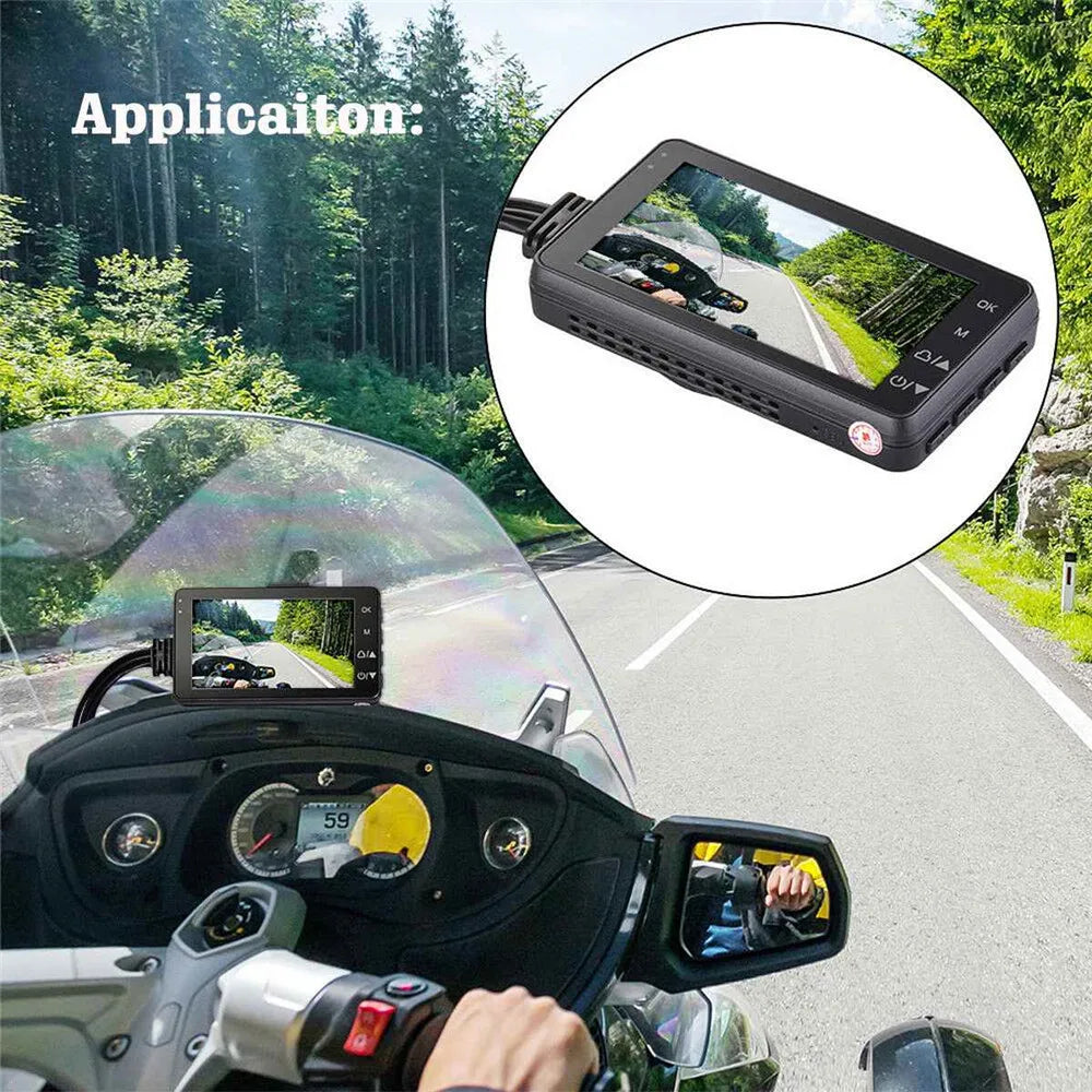 3inch LCD HD Dual Camera Motorcycle DVR Video Driving Recorder With 32G Card โ image 3