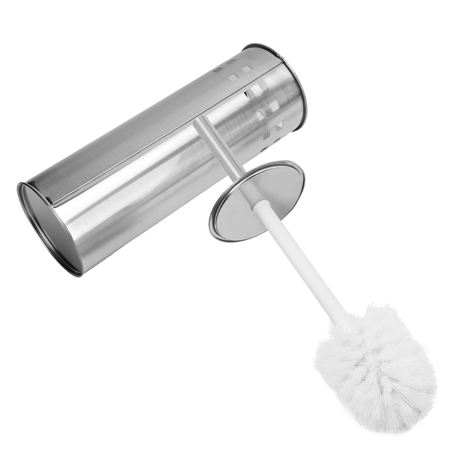Toilet Brush and Vented Holder Set Stainless Steel Cleaning Brush for Bathroom Toilet β image 4