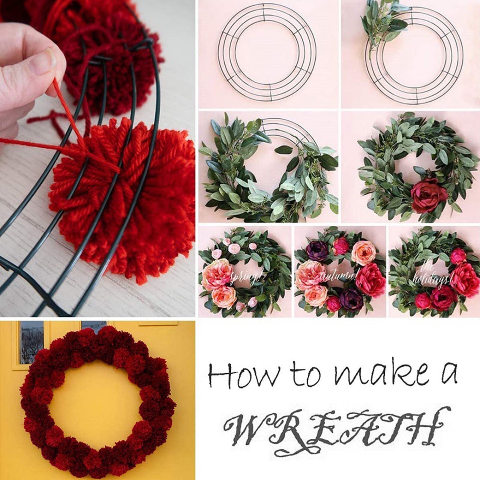 Wreath Frame Wire Wreath Frame Holiday Metal Wire Ring Valentines Decorations for Floral Arrangements Craft Diy,Garland Frame, 1 Wire Wreath Stand B Wire — image 4