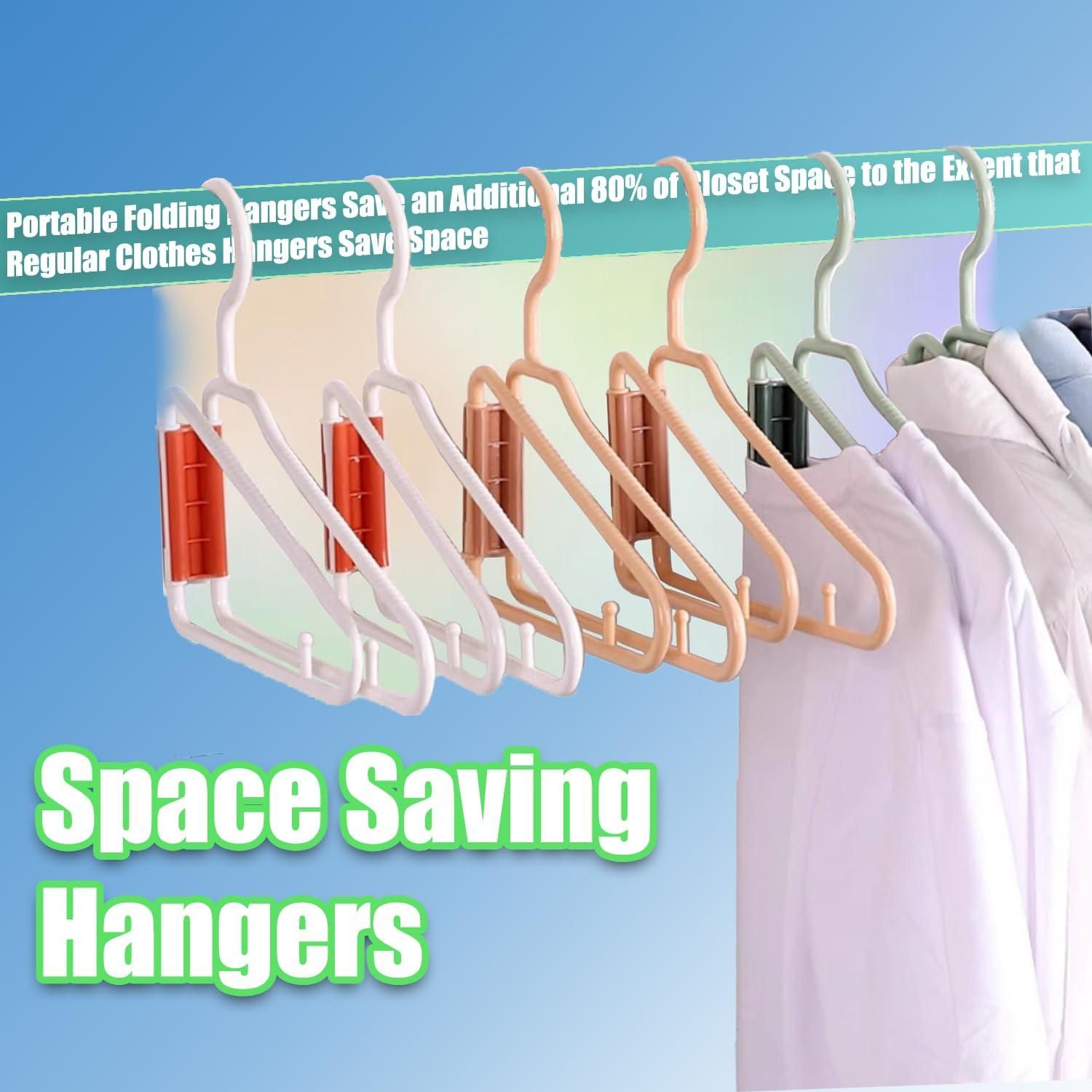 Foldable Hangers 5 Pack Space Saving Collapsible Non-Slip Travel 40cm ā image 4
