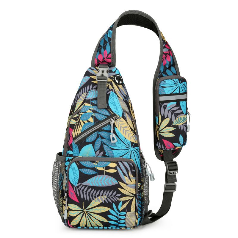 New Men's Chest Bag Lightweight Oxford Crossbody, Water-Resistant Durable Anti-Burden Shoulder Pack, Minimalist Casual Commute Cycling Sports Sling Bag(tree