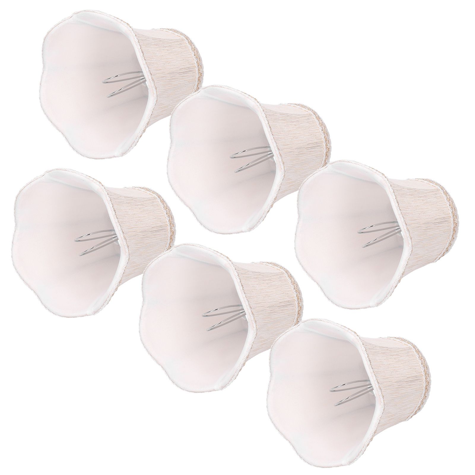 6Pcs European Style Lampshade Cloth Lamp Shade Chandelier Wall Light Cloth Cover for Lighting — image 6