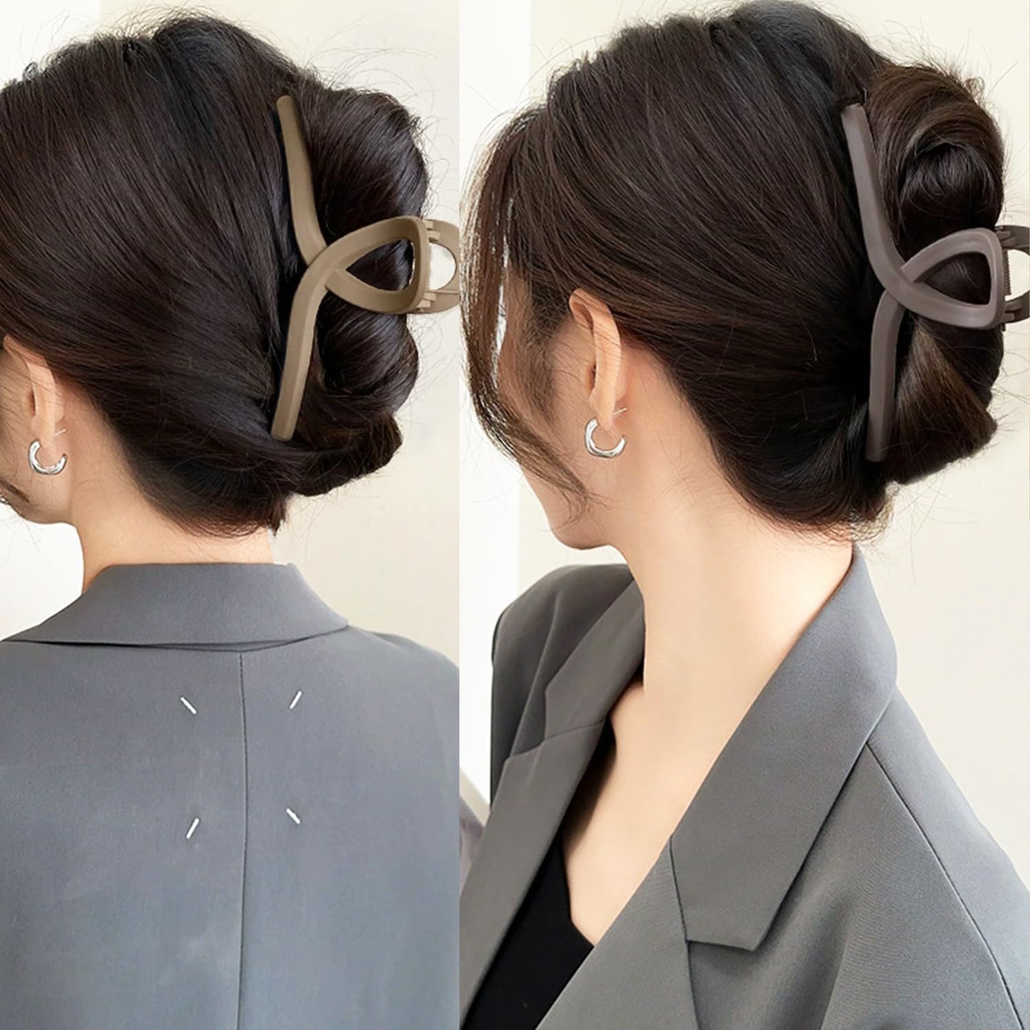 Big Hair Claw Clips - Butterfly Hair Accessories for Women and Girls,Butterfly Claw Clips for Thick Hair - Large Hair Clips for Women (Neutral) — image 5