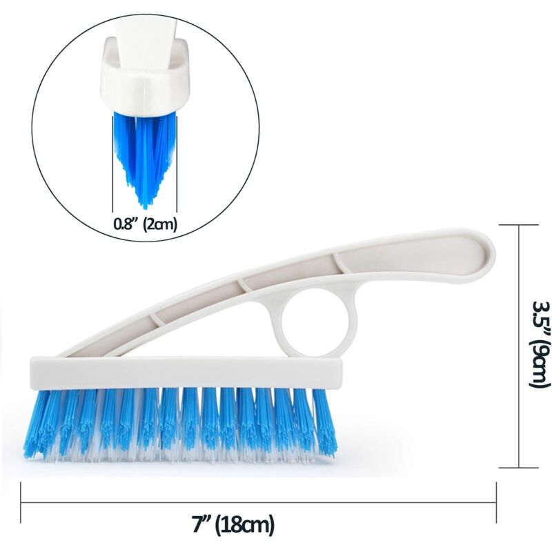 2 Pack Grout Scrub Brush - Stiff Nylon Bristle Scrub Brush For Bathtub, Shower - Floor Grout & Tile Cleaning Brush For โ image 4