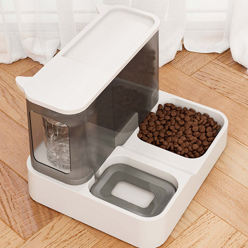 Grey Pet Feeder 3L Automatic Cat Feeder and Water Dispenser - Hassle-Free Hydration and Feeding โ image 3